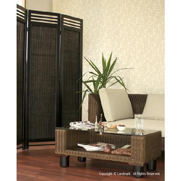 間仕切り 4連 パーテーション おしゃれ ラタン アジアン SW08AT 爆買