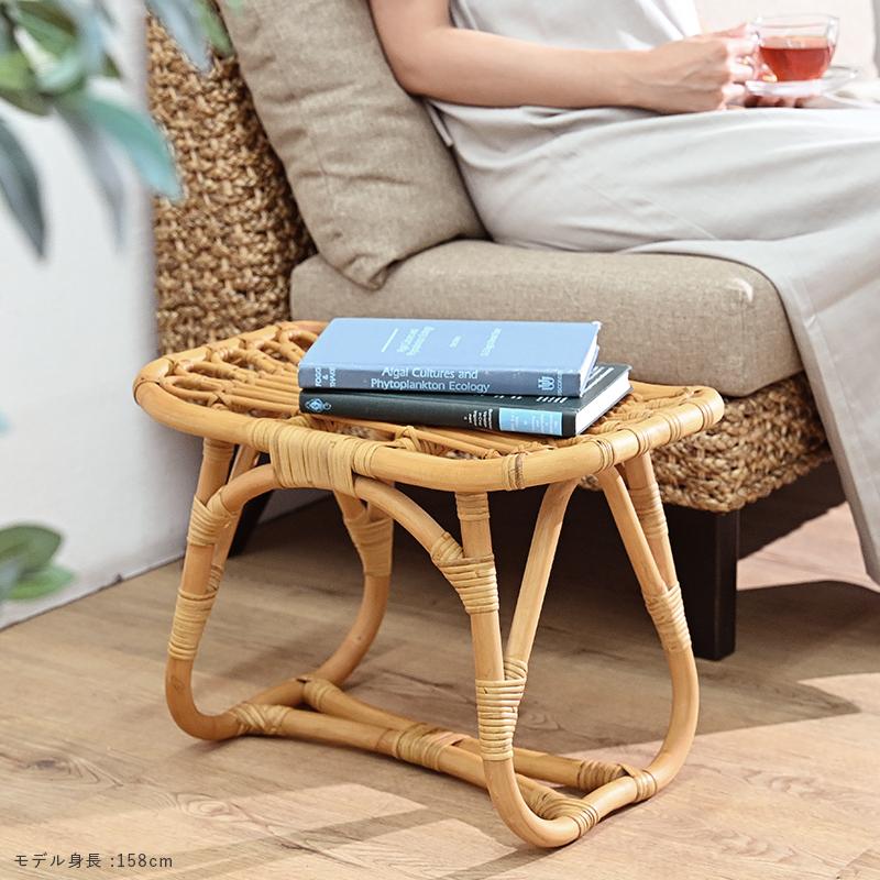 皮付きラタンスツール チェア オットマン アジアン 椅子 イス S154MX