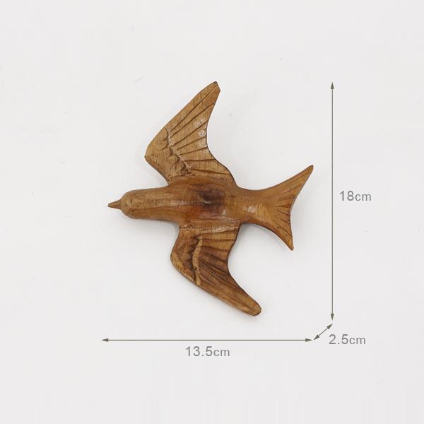 アジアン雑貨 鳥1羽 ナチュラルブラウン 木製オブジェ Z070726G 爆買