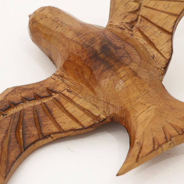 アジアン雑貨 鳥1羽 ナチュラルブラウン 木製オブジェ Z070726G 爆買