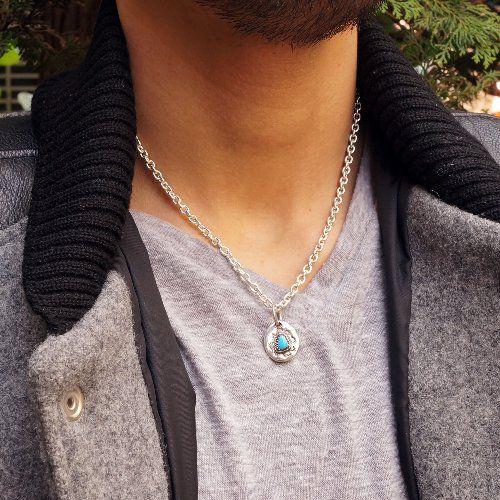 シルバー925 いびつな石の形がかわいい石付きペンダントトップ