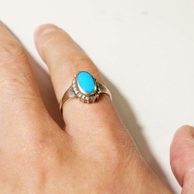 シルバー925 メンズ レディース 指輪 トルコ石 天然石リング silver925