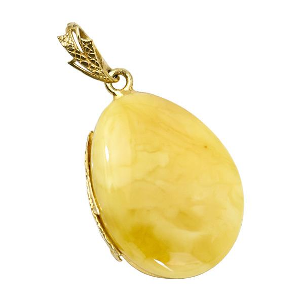 ロイヤルアンバー 琥珀 ペンダントトップ 希少な乳白色のゴージャスな