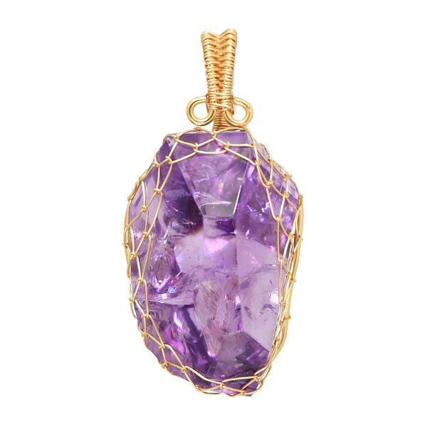 大粒 ラフカット レインボー アメジスト ペンダントトップ 20gアップ