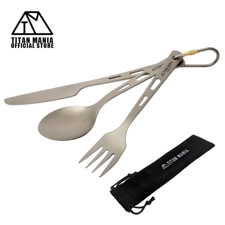 TITAN MANIA（チタンマニア） カトラリーセット チタン製 ソロキャンプ