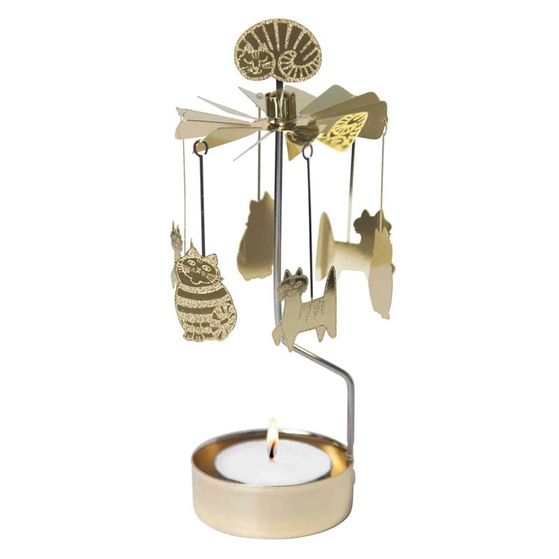 ロータリーキャンドルホルダー・リサラーソン キャット ROTARY CANDLE