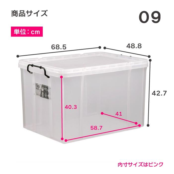 伸和（SHINWA） 2個セット 収納ボックス フタ付き プラスチック製 頑丈