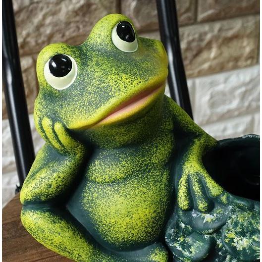 ポルトガル製 輸入雑貨 かんガエルカエル プランター 鉢カバー