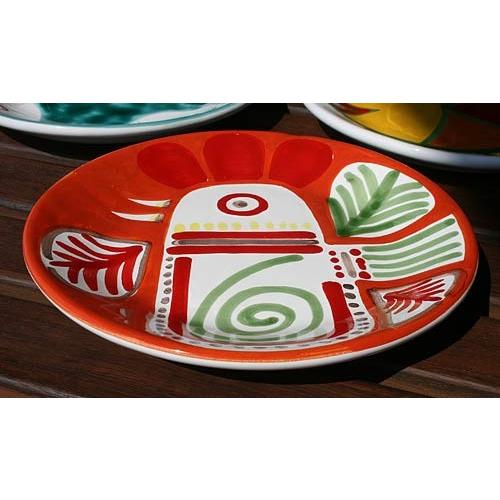 イタリア製 輸入雑貨 シチリア 陶器 絵皿 壁飾り 壁掛け 手描き