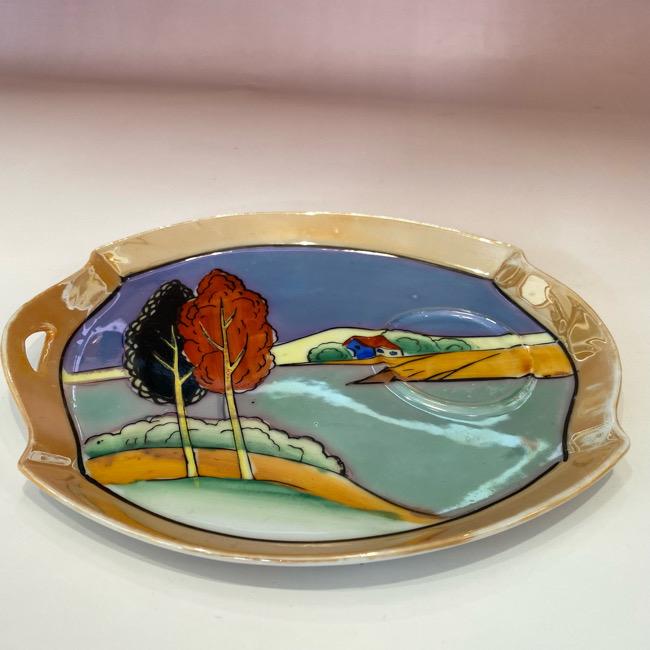 ノリタケ オールドニッポン アールデコ様式 オレンジラスター彩