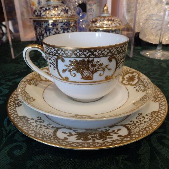 ノリタケ オールドノリタケ 金彩 コーヒーカップ＆ソーサー ケーキ皿