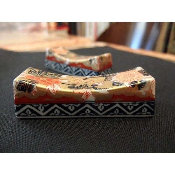 箸置き 賞美堂 有田焼 其泉 極錦金彩 古伊万里 箸置揃 5組セット