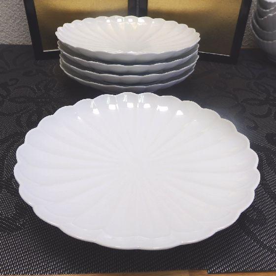 有田焼 賞美堂 其泉 白磁 菊割り 和皿揃え 丸皿 取皿 5客組 引き出物