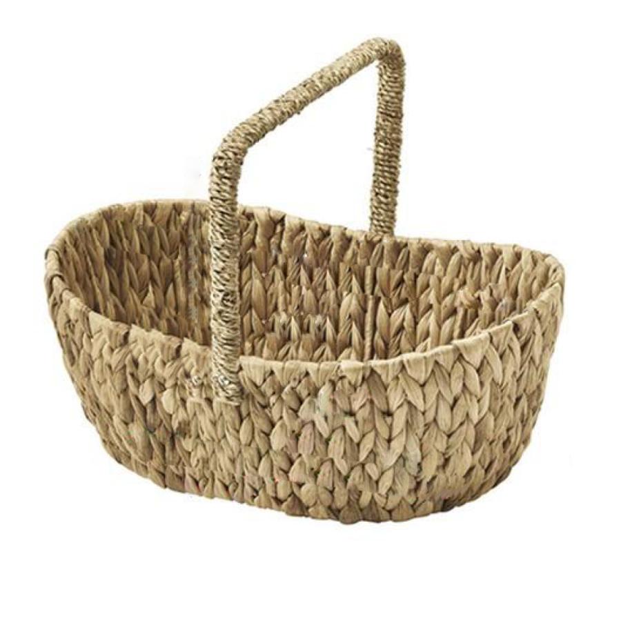 ちどり産業 収納 バスケット ウォーターヒヤシンスト 楕円形 持ち