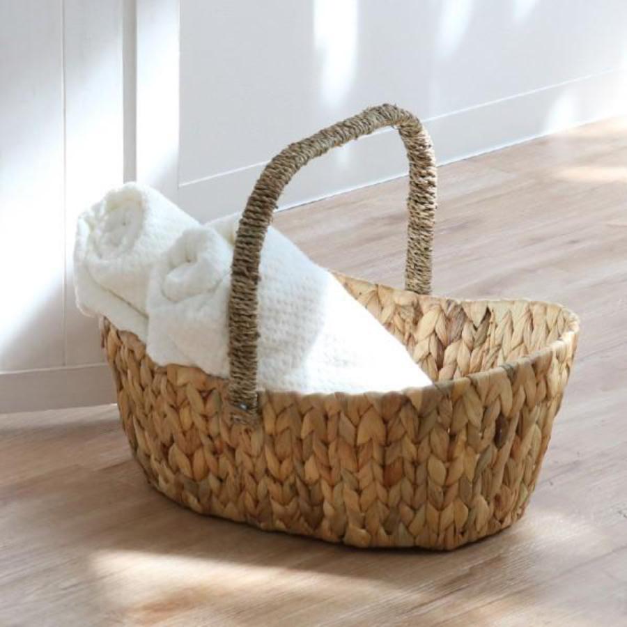 ちどり産業 収納 バスケット ウォーターヒヤシンスト 楕円形 持ち