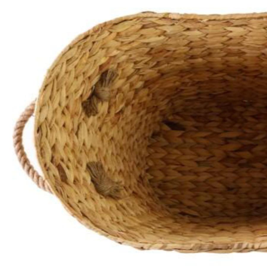 ちどり産業 収納 バスケット ウォーターヒヤシンス 楕円形 大 持ち