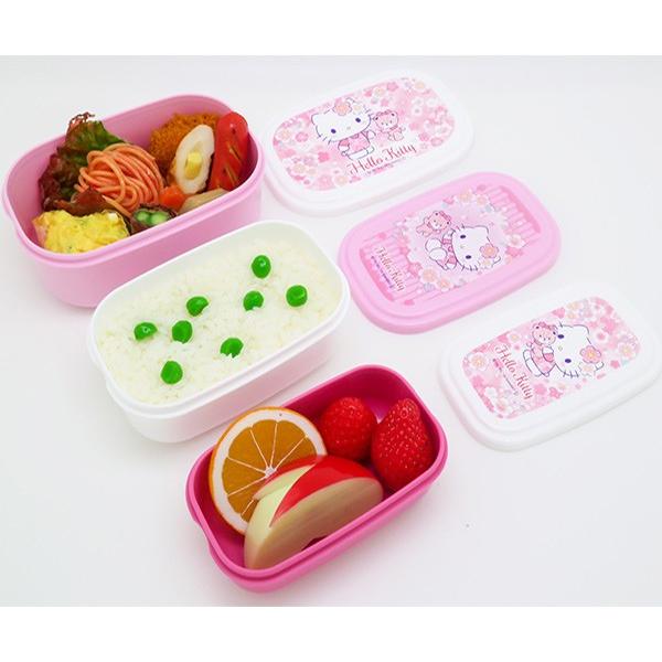お弁当箱 シール容器 3個入 入れ子式 ハローキティ サクラ 子供