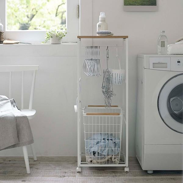 山崎実業 tosca 天板付きランドリーワゴン トスカ ホワイト