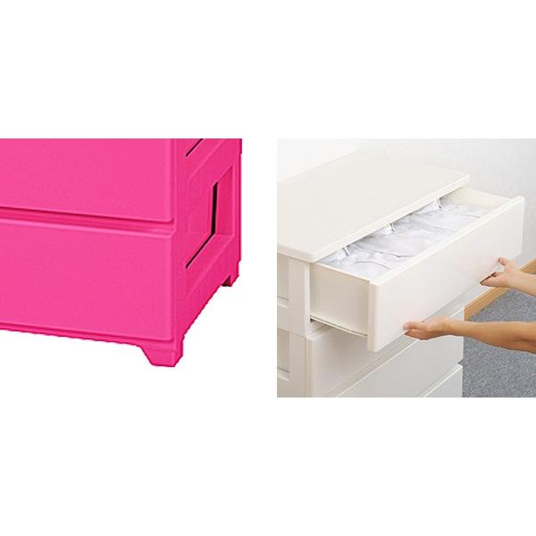 収納ケース ワイド 約 幅76×奥行41×高さ87cm 4段 カラースタイル