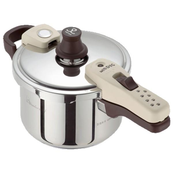 ワンダーシェフ Wonder chef 圧力鍋 with DOG 18cm 3L IH対応 （ 片手