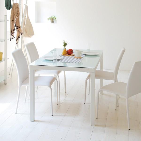 あずま工芸 テーブル ダイニングテーブル ガラス天板 幅135cm ARGANO