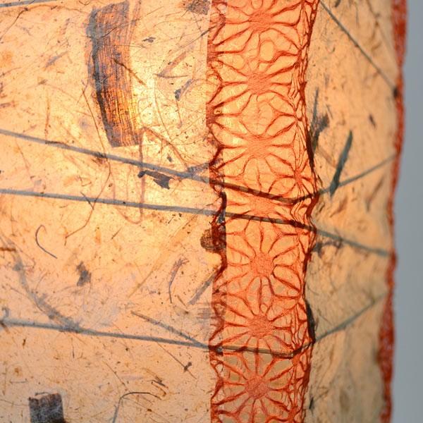 フロアライト 和紙 フロアランプ バナナ紙X角 麻葉煉瓦 （ フロア