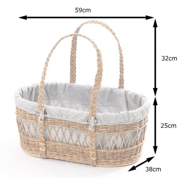 籐 キャリーバスケット 布カバー付 Natural rattan 幅59cm