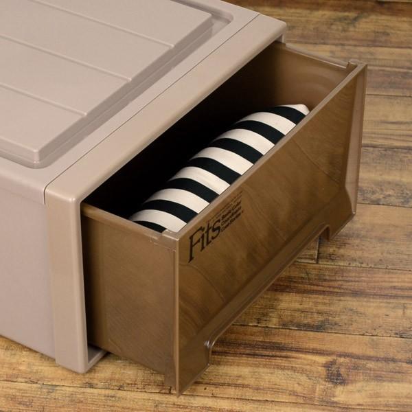 Fits 収納ケース Fits フィッツケース ディープ ブラウン シール付 2個