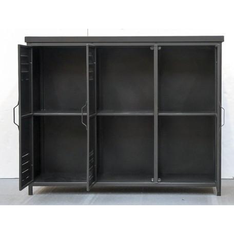 スチールチェスト3列 縦型ロッカー キャビネット アイアン収納 マルチ