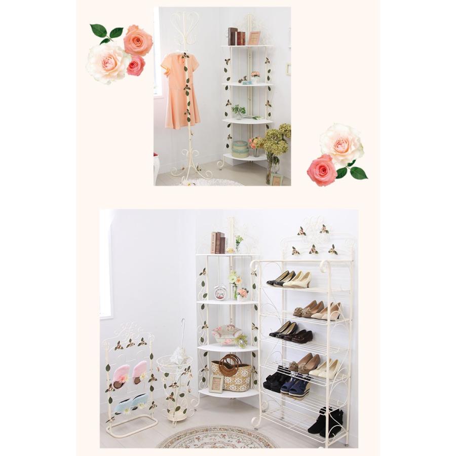 訳あり品 ローズコーナーラック リルデココ 姫家具 アイアンラック 猫