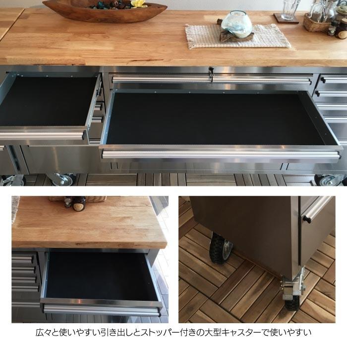 東谷 キャビネット ツールキャビネット キャスター付き ステンレス M