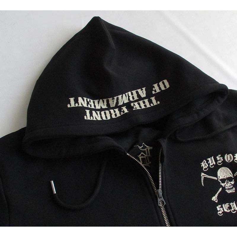 クローズ WORST メンズ ナイロン切替 裏毛ZIPパーカー スウェット 武装