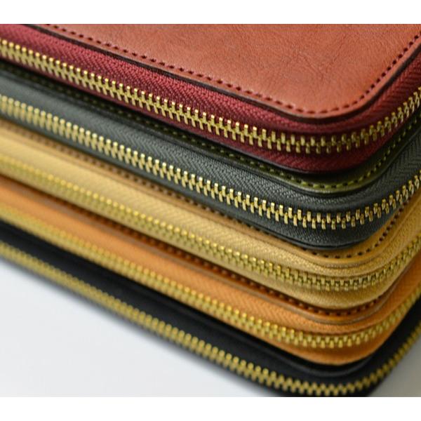 長財布 ラウンドウォレット 栃木レザー 本革 日本製 送料無料 : ライフ