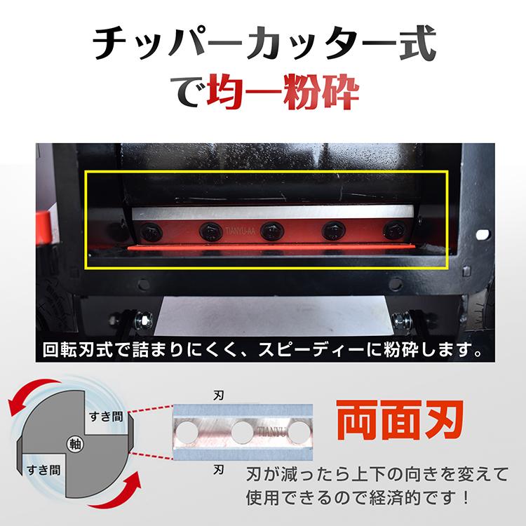 エンジン式 粉砕機 最大粉砕径120mm 15馬力 ガソリン 4サイクル
