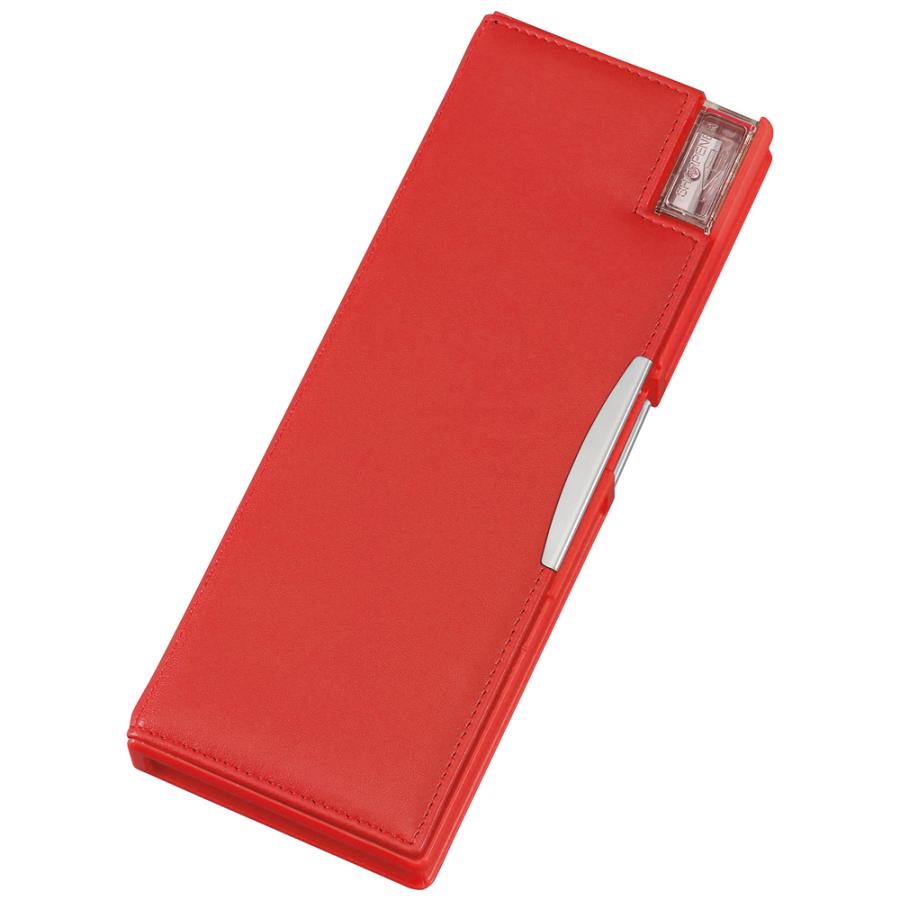 ☆ レッド 筆箱 小学校 無地 通販 シンプル 両面 女子 男子 小学生 箱