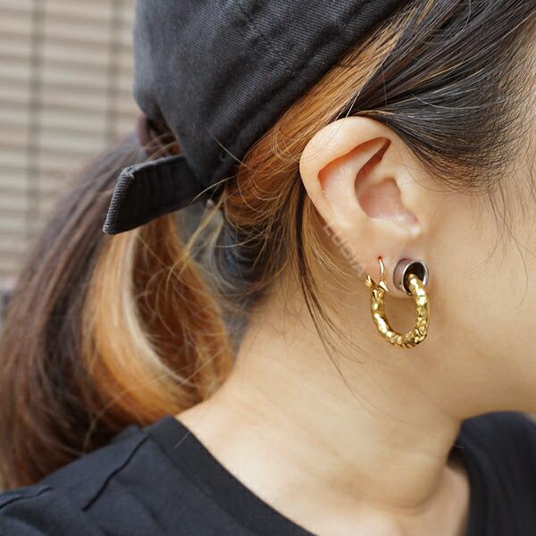 即日出荷】4G ピアス ボディピアス 槌目 メンズ ワンタッチピアス