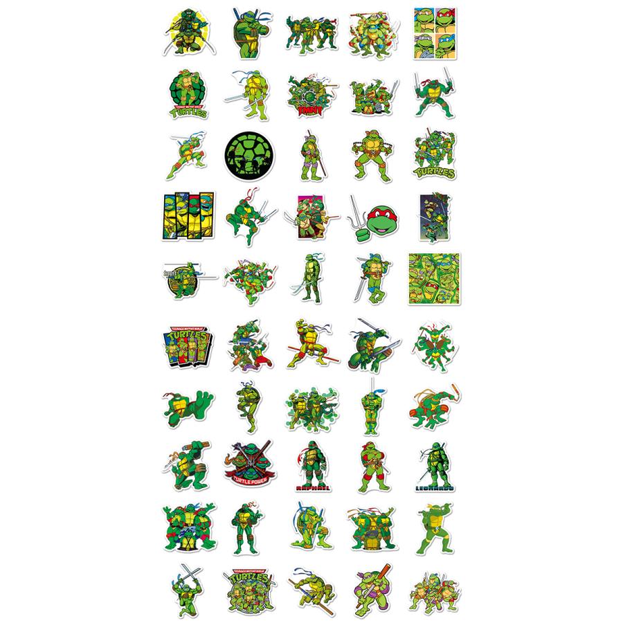 ミュータント タートルズ ステッカー 50枚セット PVC 防水 シール 大量