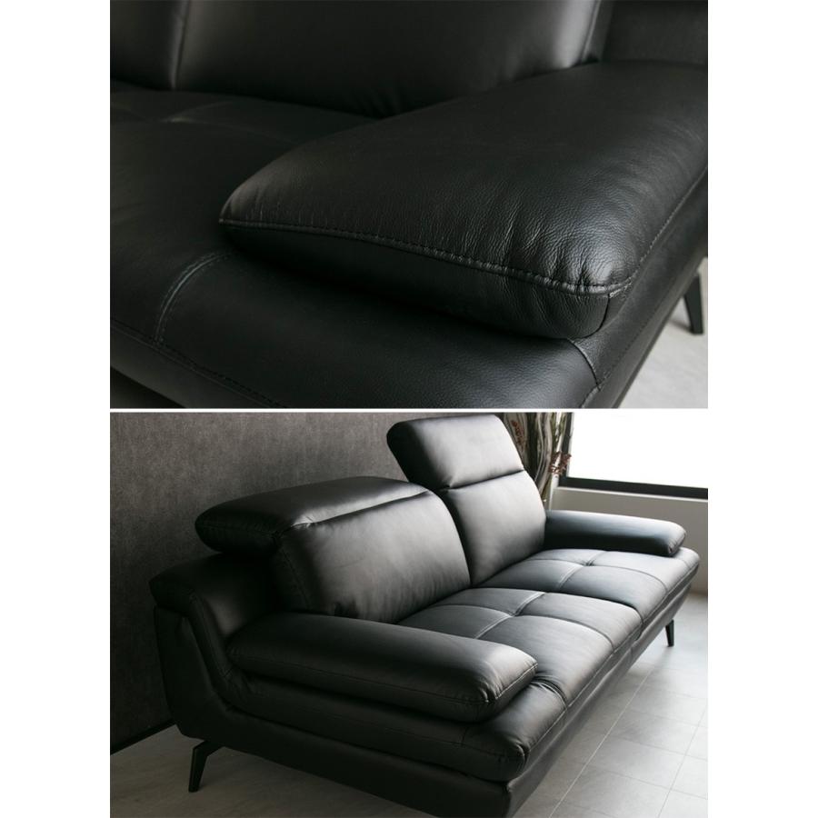 ソファ ソファー レザー 本革 3人掛け モダン おしゃれ ヘッド