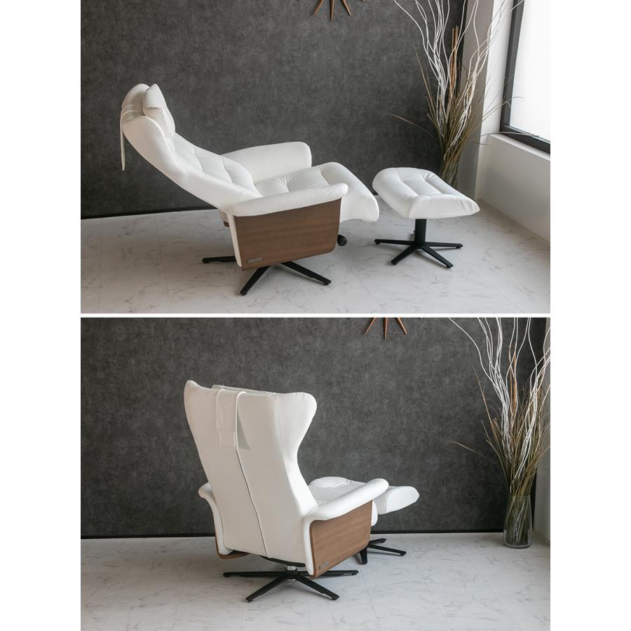 パーソナルチェア リクライニングチェア レザー 総革 1人掛け モダン