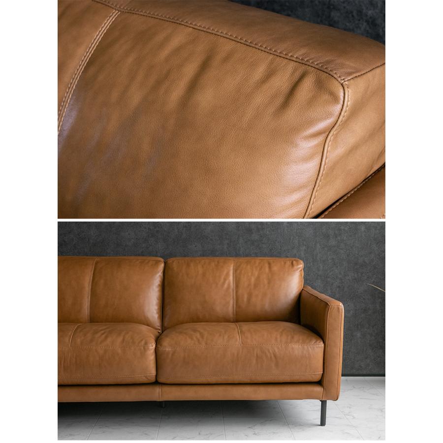 ソファ ソファー レザー 総革 3人掛け カウチソファ L字 モダン