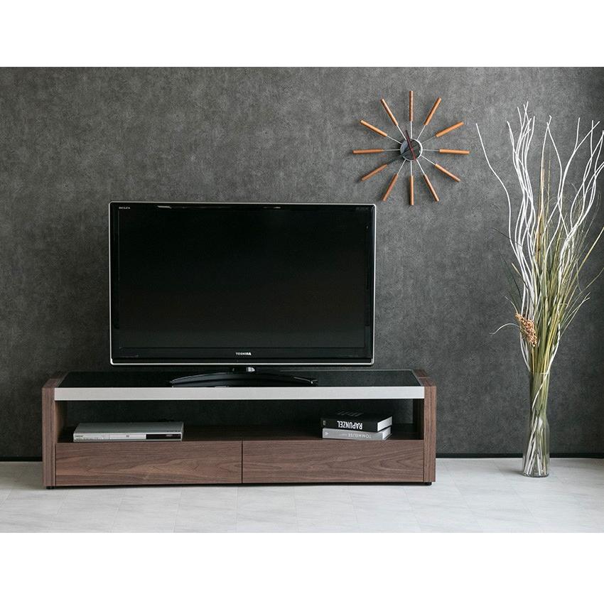 テレビ台 ローボード 収納 160cm おしゃれ ガラス天板 突板 テレビ