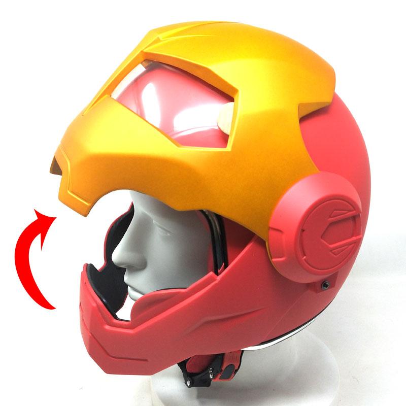 装飾用 フルフェイスヘルメット アイアンマン エイリアン 鉄人 レッド