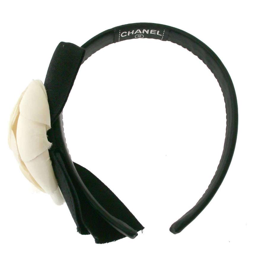 CHANEL（シャネル） サテン カメリアリボン カチューシャ ブラック