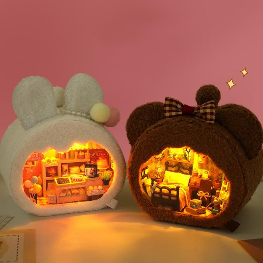 ドールハウス ミニチュア 手作りキット セット 英語説明書 ふわふわ