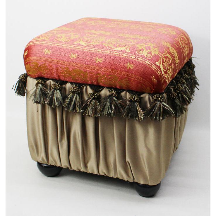 アクアフラワー 収納スツール レッド 76136 一人掛け椅子 : 木馬家具