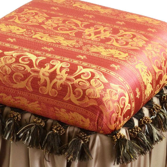 アクアフラワー 収納スツール レッド 76136 一人掛け椅子 : 木馬家具