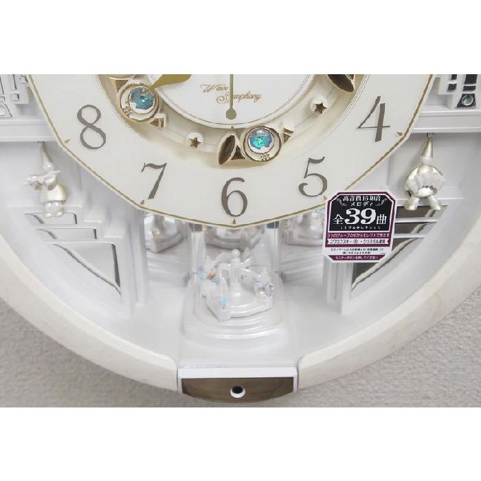 セイコー からくり時計 電波掛け時計 ウェーブシンフォニー アイボリー