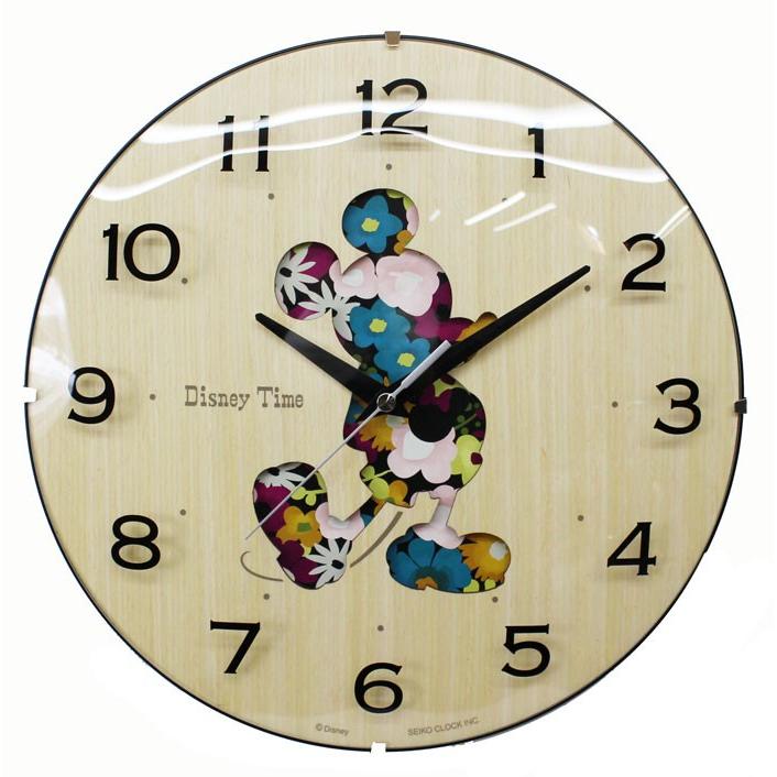 セイコー ミッキー＆フレンズ ディズニータイム 花模様ミッキー 球面