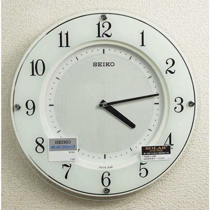 セイコー ソーラープラス 電波掛け時計 ソーラークロック 薄型タイプ