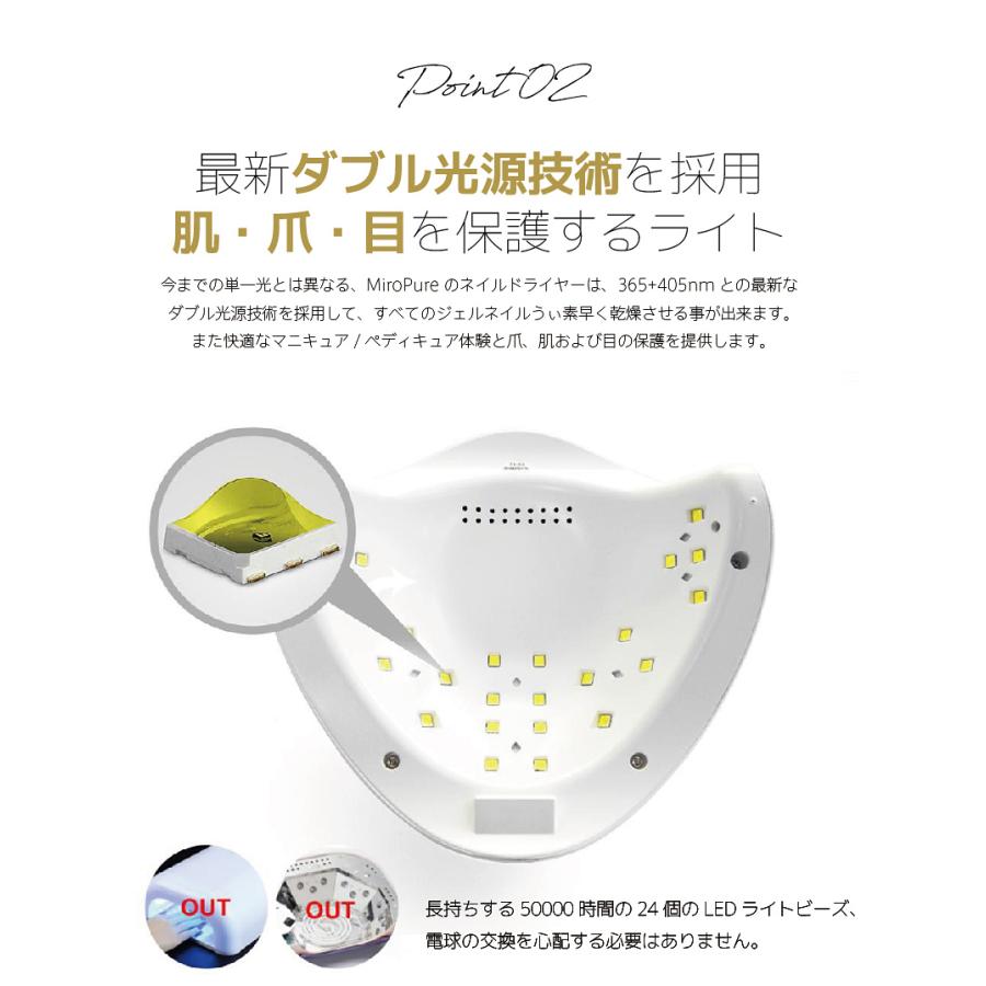 Faerie ジェルネイルライト ネイルライト UV/LED 48w 人感センサー付